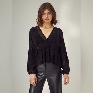 Aritzia Wilfred Peplum Blouse